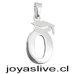 Dije Plata chilena 950 Letra con Birrete de Graduación