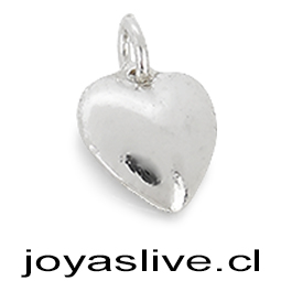 Dije Adicional Corazón para Pulsera Plata chilena 950, cadena con Dijes