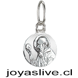 Dije de Plata chilena 950 Medalla San Benito