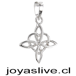 Dije de Plata chilena 950 Corazón Nudo de Brujas