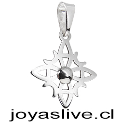 Dije de Plata chilena 950 Nudo de Brujas Lunar