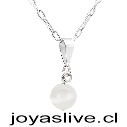 Collar de Plata chilena 950 Cuenta Tipo Mármol