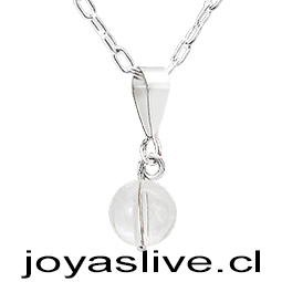 Collar de Plata chilena 950 Cuenta Transparente