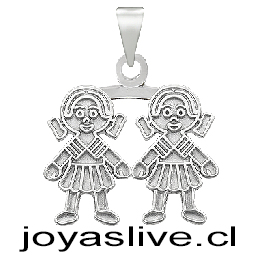 Dije Niña Niña Plata chilena 950
