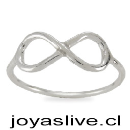 Anillo de Plata chilena 950 Infinito (medida 12)