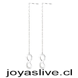 Aros de Plata chilena 950 Colgantes Infinitos